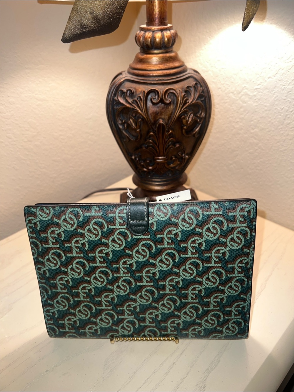 Coach Teal and Brown Signature Monogram Journal - Picture 2 of 11